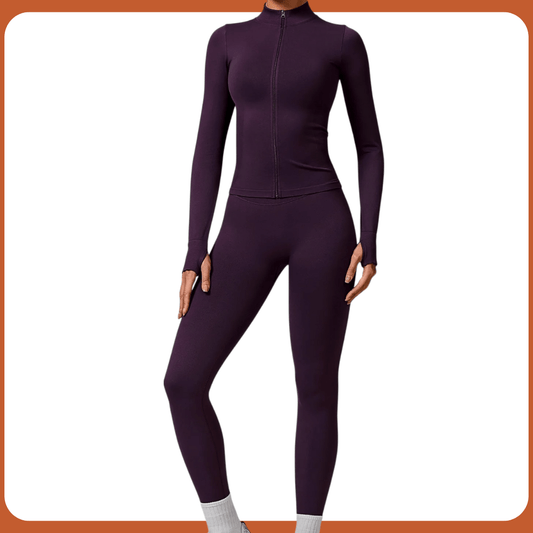 CONJUNTOS BLUSA MANGA LONGA COM ZÍPER + LEGGING